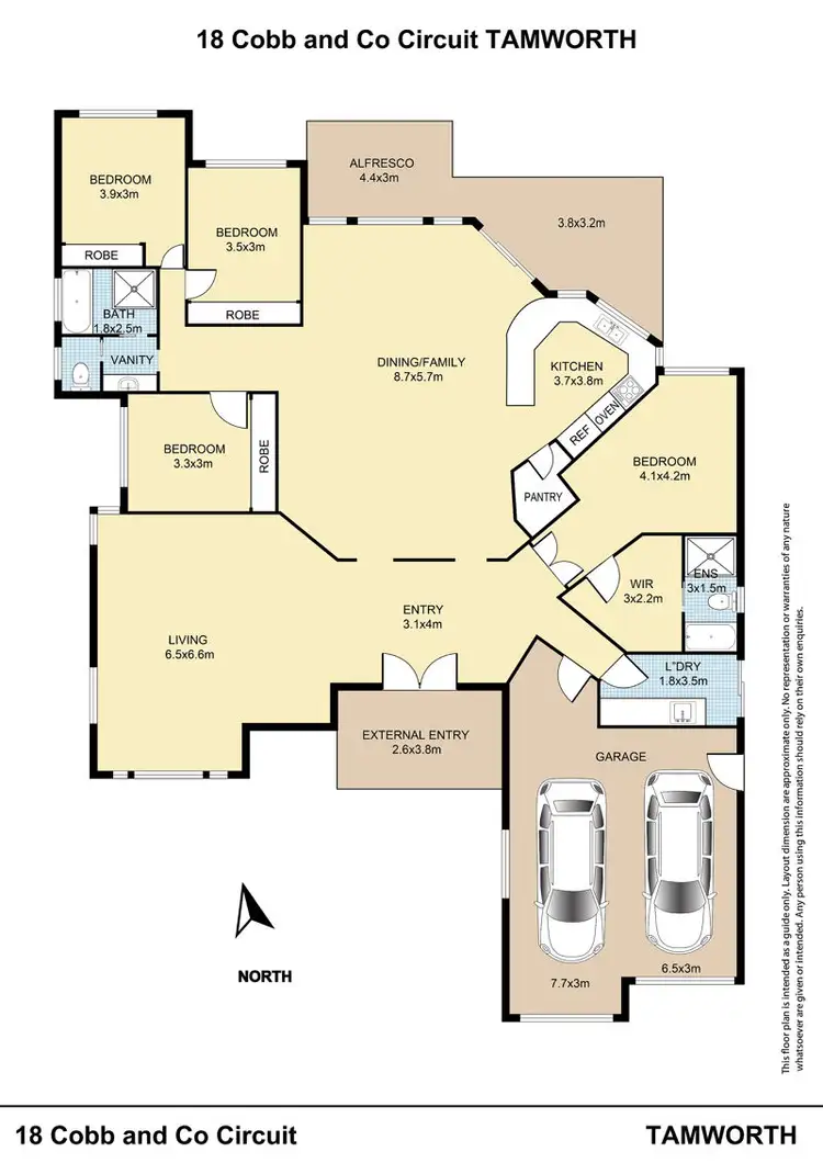Floorplan of Homely house listing, 18 Cobb & Co Circuit, Tamworth NSW 2340