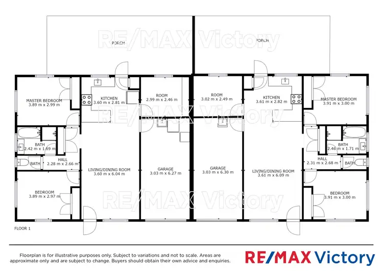 Floorplan of Homely semi-detached listing, 23 Will Street, Bellmere QLD 4510