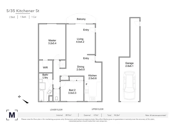 Floorplan of Homely unit listing, 5 / 35 Kitchener Street, Coorparoo QLD 4151