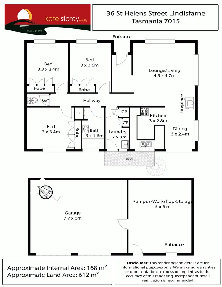 Floorplan of Homely house listing, 36 St Helens Street, Lindisfarne TAS 7015