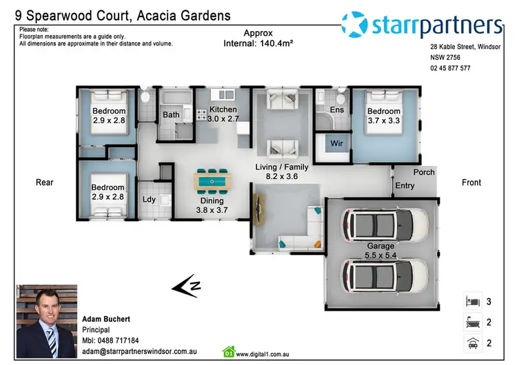 Floorplan of Homely house listing, 9 Spearwood Court, Acacia Gardens NSW 2763