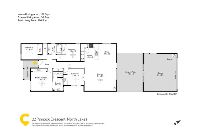 Floorplan of Homely house listing, 22 Pinnock Crescent, North Lakes QLD 4509
