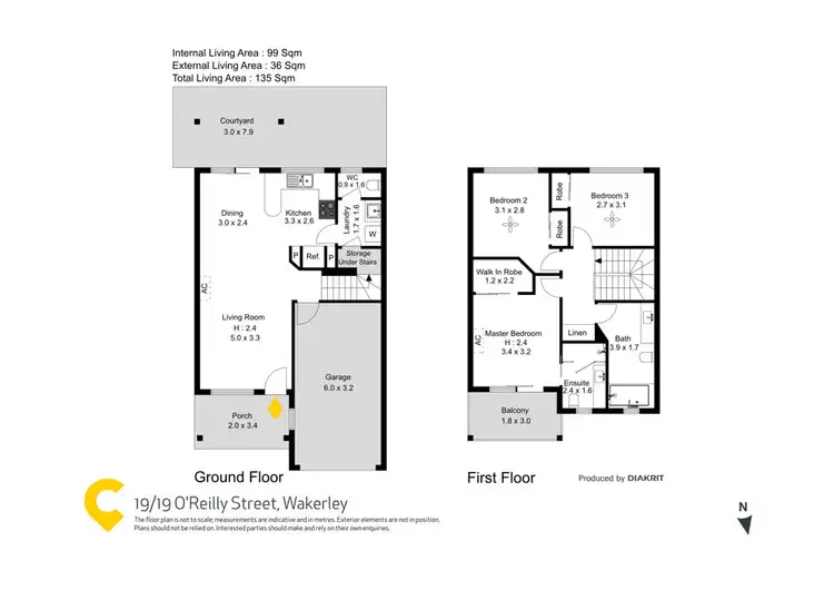 Floorplan of Homely townhouse listing, 19/19 O'Reilly Street, Wakerley QLD 4154