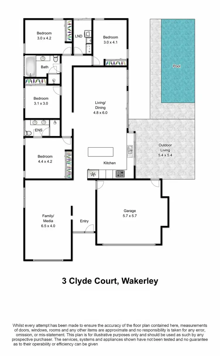 Floorplan of Homely house listing, 3 Clyde Court, Wakerley QLD 4154