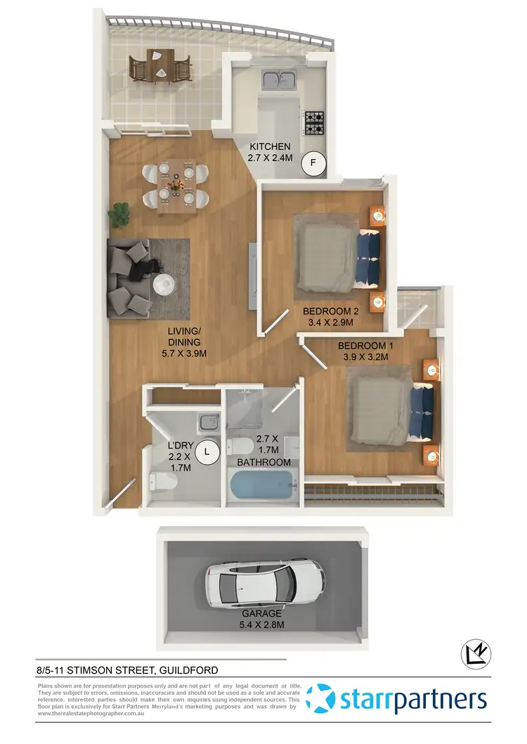 Floorplan of Homely unit listing, 8/5-11 Stimson Street, Guildford NSW 2161