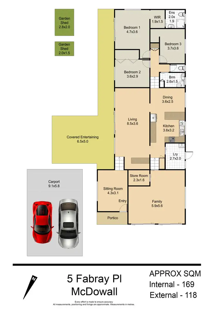 Floorplan of Homely house listing, 5 Fabray Place, Mcdowall QLD 4053