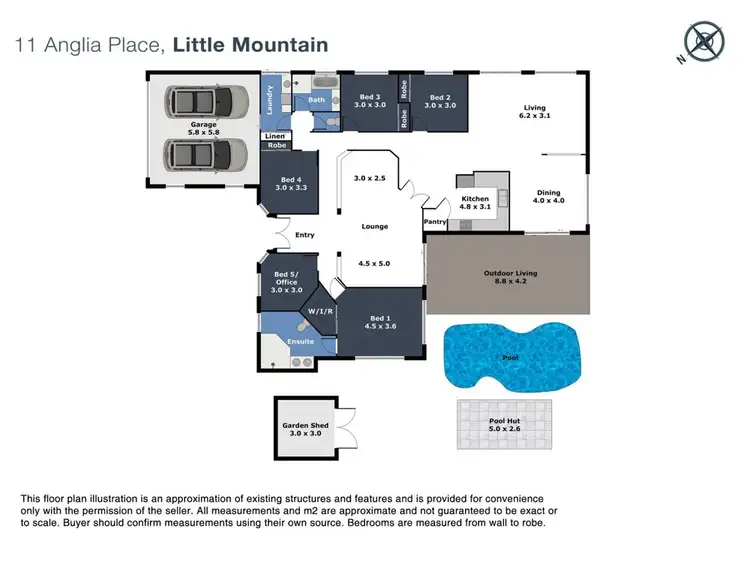 Floorplan of Homely house listing, 11 Anglia Place, Little Mountain QLD 4551