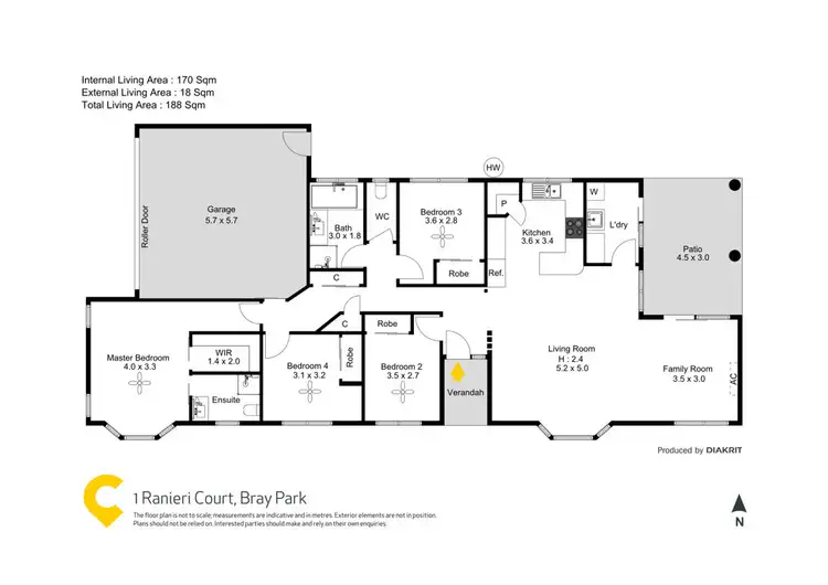 Floorplan of Homely house listing, 1 Ranieri Court, Bray Park QLD 4500