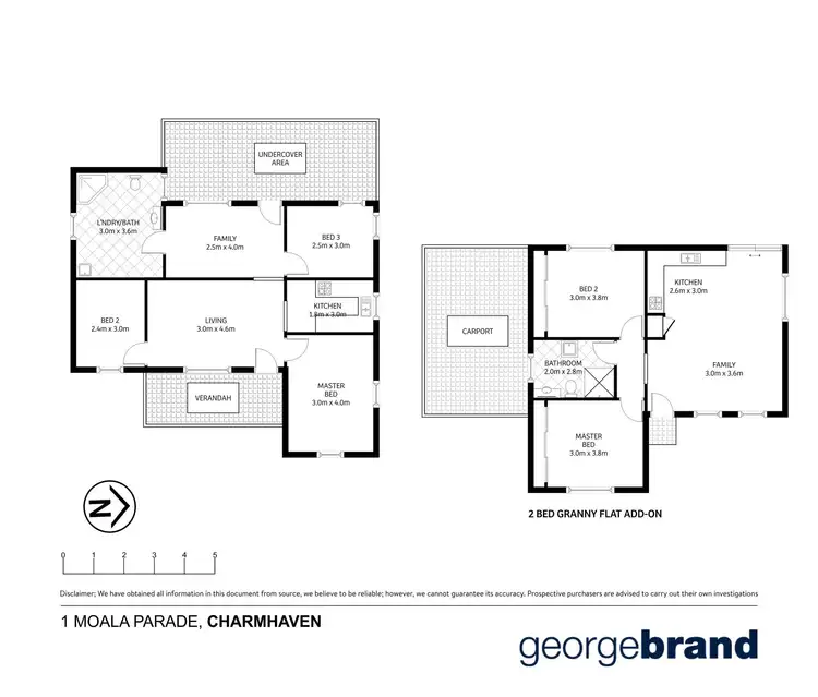 Floorplan of Homely house listing, 1&1A Moala Parade, Charmhaven NSW 2263