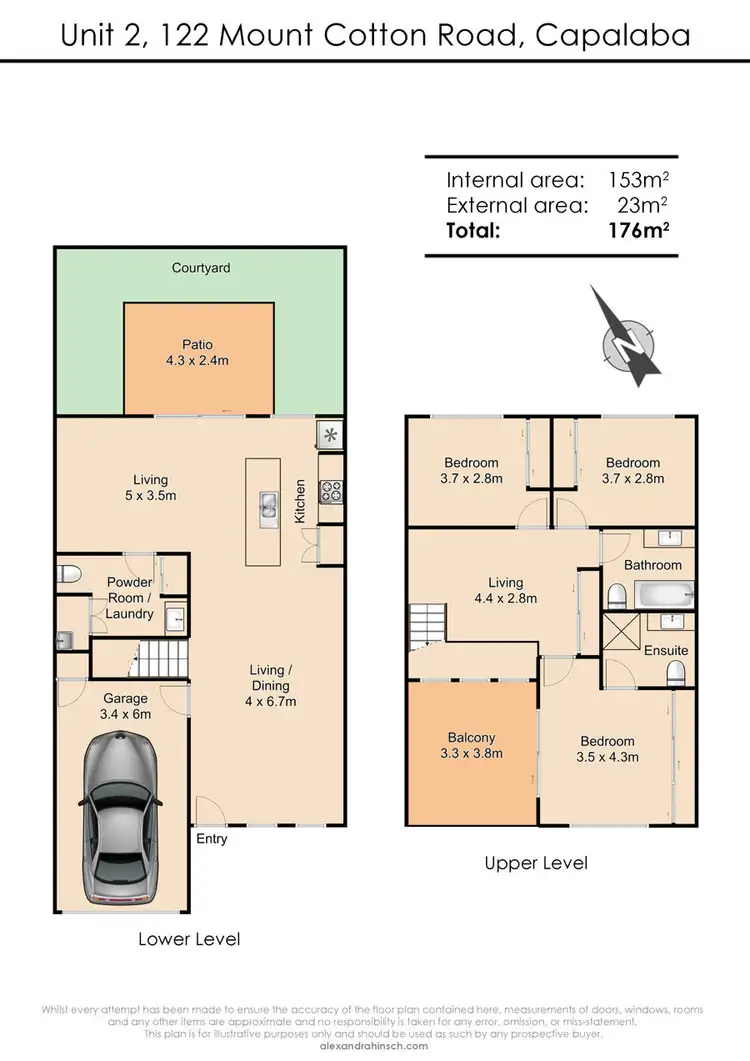 Floorplan of Homely townhouse listing, 2/124 Mount Cotton Road, Capalaba QLD 4157