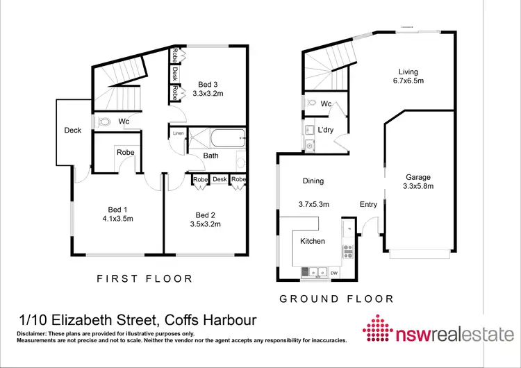 Floorplan of Homely townhouse listing, 1/10 Elizabeth Street, Coffs Harbour NSW 2450
