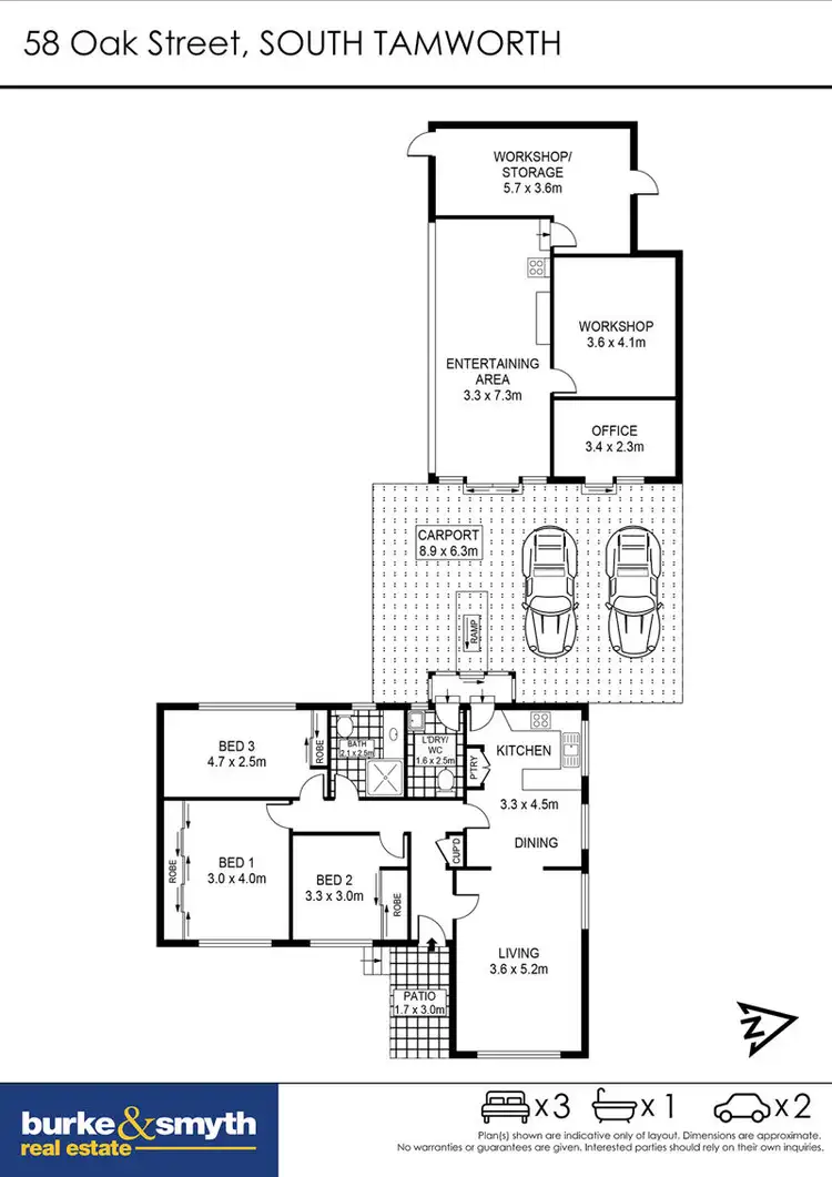 Floorplan of Homely house listing, 58 Oak Street, Tamworth NSW 2340
