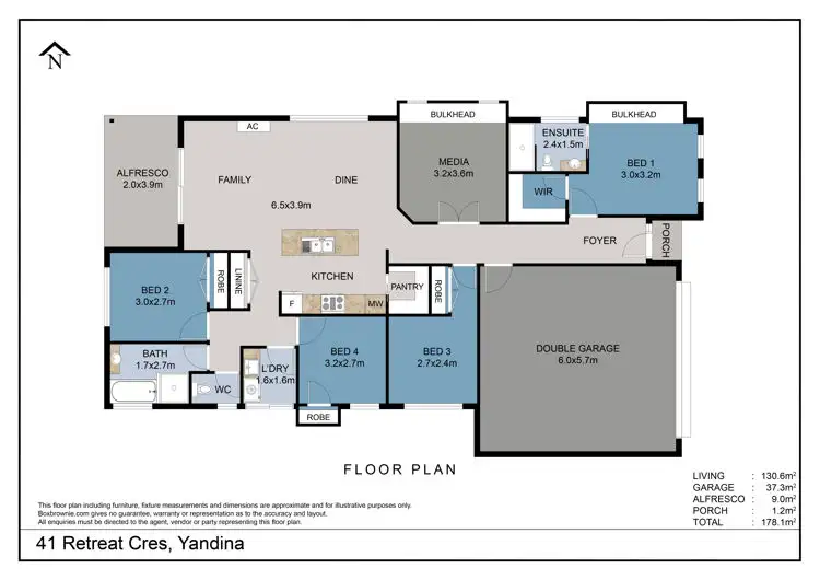 Floorplan of Homely house listing, 41 Retreat Crescent, Yandina QLD 4561