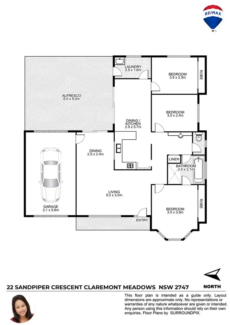 Floorplan of Homely house listing, 22 SANDPIPER CRESCENT, Claremont Meadows NSW 2747