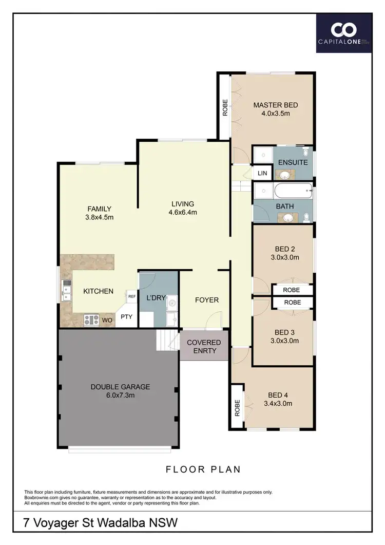 Floorplan of Homely house listing, 7 Voyager Street, Wadalba NSW 2259