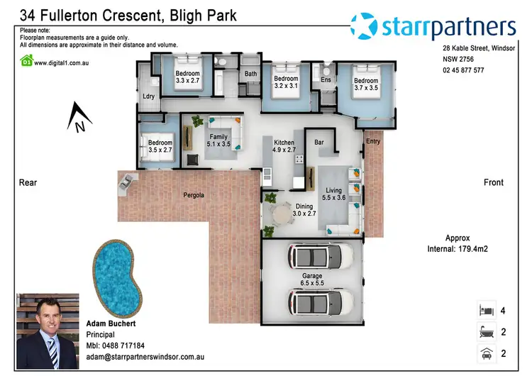 Floorplan of Homely house listing, 34 Fullerton Crescent, Bligh Park NSW 2756