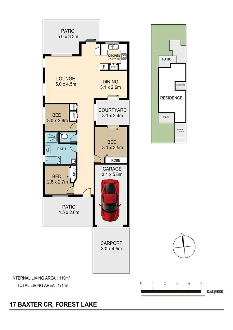 Floorplan of Homely house listing, 17 Baxter Cres, Forest Lake QLD 4078