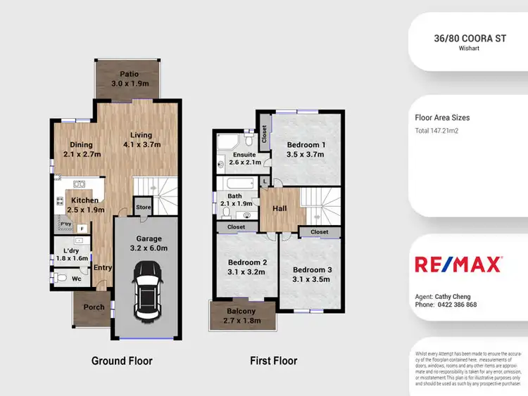 Floorplan of Homely townhouse listing, 36/80 Coora Street, Wishart QLD 4122