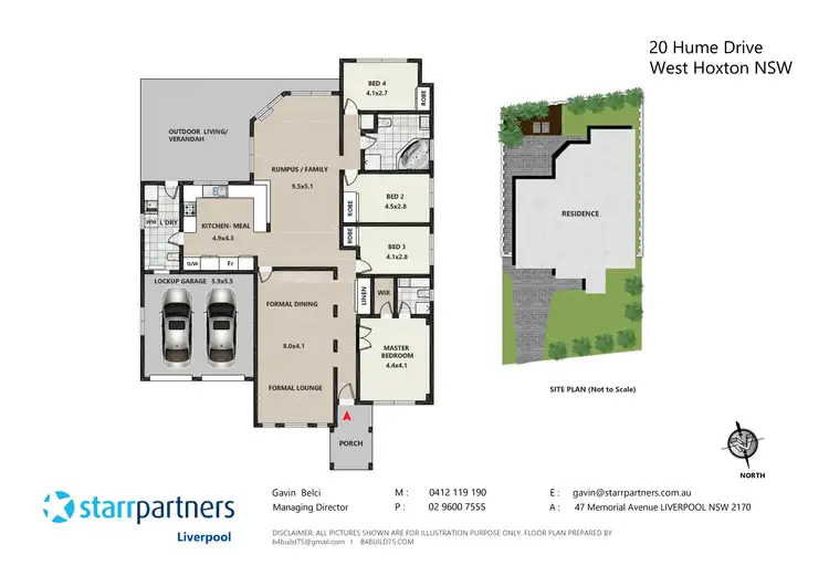 Floorplan of Homely house listing, 20 Hume Drive, West Hoxton NSW 2171