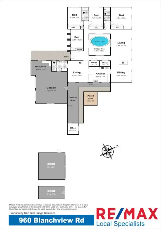 Floorplan of Homely house listing, 960 Blanchview Road, Silver Ridge QLD 4352