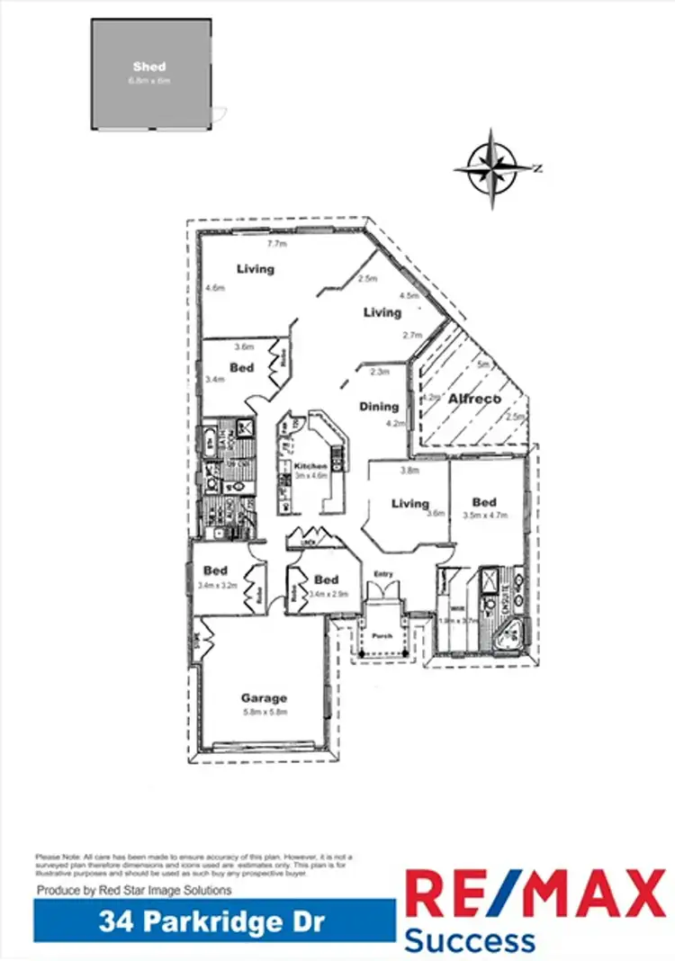 Floorplan of Homely house listing, 34 Parkridge Drive, Withcott QLD 4352