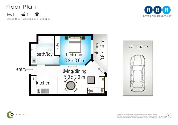 Floorplan of Homely unit listing, 310/99 Griffith Street, Coolangatta QLD 4225