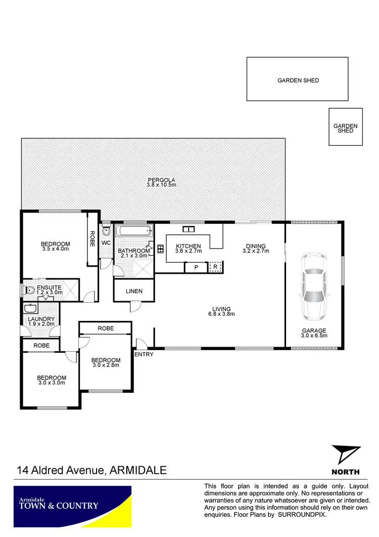Floorplan of Homely house listing, 14 Aldred Avenue, Armidale NSW 2350