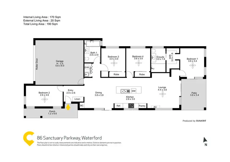 Floorplan of Homely house listing, 86 Sanctuary Parkway, Waterford QLD 4133