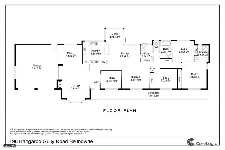 Floorplan of Homely house listing, 198 Kangaroo Gully Road, Bellbowrie QLD 4070