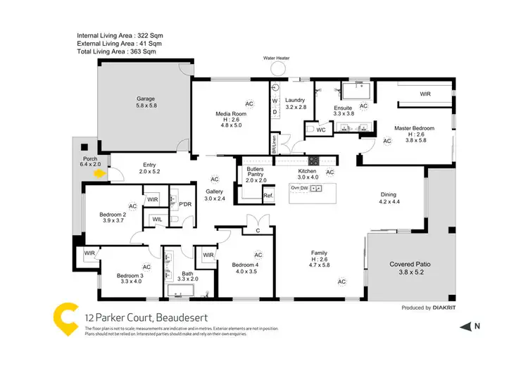 Floorplan of Homely house listing, 12 Parker Court, Beaudesert QLD 4285
