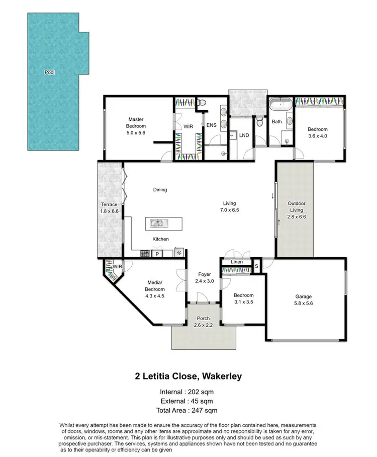 Floorplan of Homely house listing, 2 Letitia Close, Wakerley QLD 4154