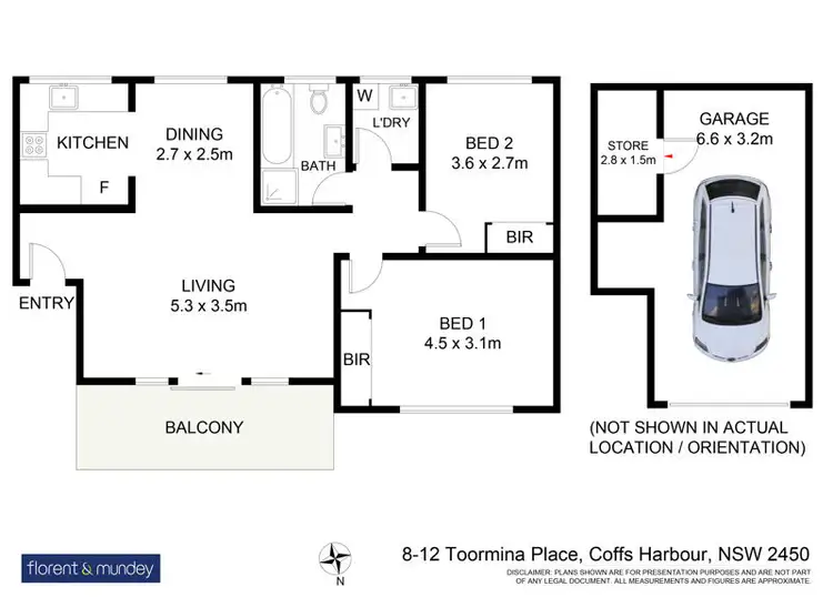 Floorplan of Homely unit listing, 8/12 Toormina Pl, Coffs Harbour NSW 2450