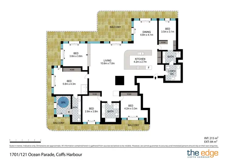 Floorplan of Homely unit listing, 1701/121 Ocean Parade, Coffs Harbour NSW 2450