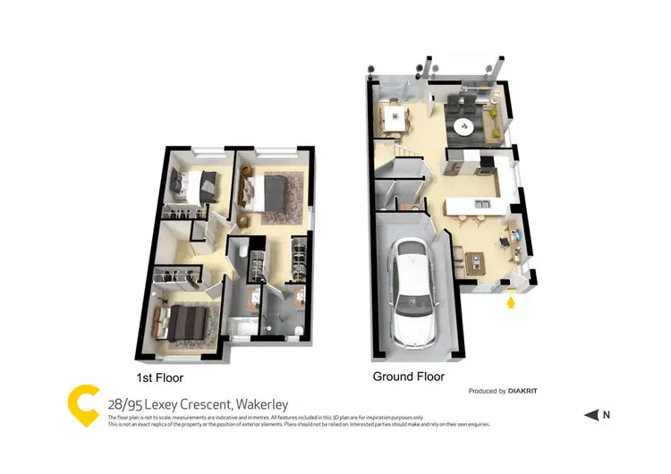 Floorplan of Homely townhouse listing, 28/95 Lexey Crescent, Wakerley QLD 4154