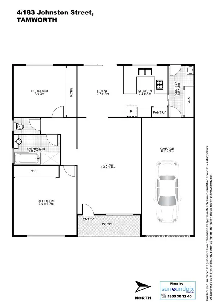 Floorplan of Homely unit listing, 4/183 Johnston Street, Tamworth NSW 2340