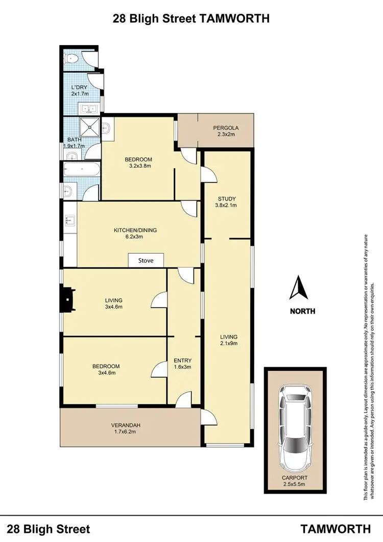Floorplan of Homely house listing, 28 Bligh Street, Tamworth NSW 2340