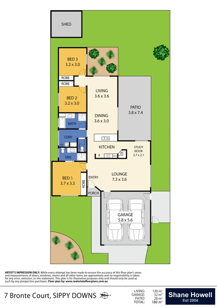 Floorplan of Homely house listing, 7 Bronte Ct, Sippy Downs QLD 4556