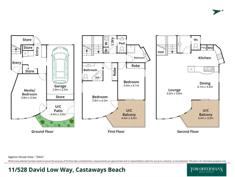Floorplan of Homely unit listing, 11/528 David Low Way, Castaways Beach QLD 4567