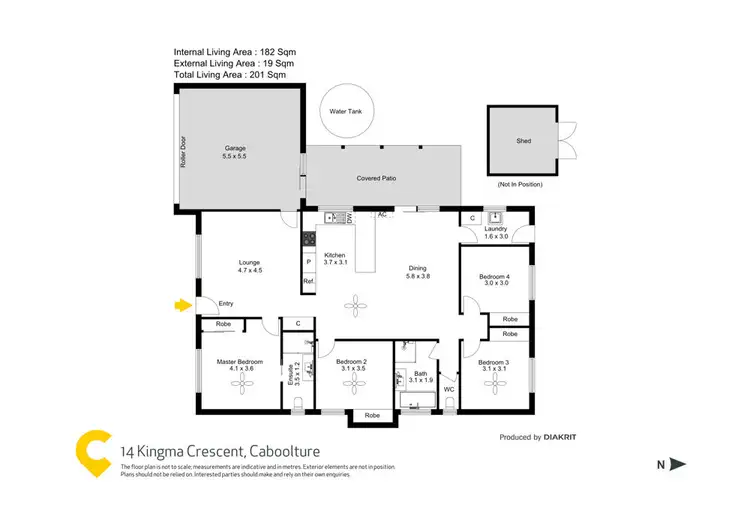 Floorplan of Homely house listing, 14 Kingma Cres, Caboolture QLD 4510