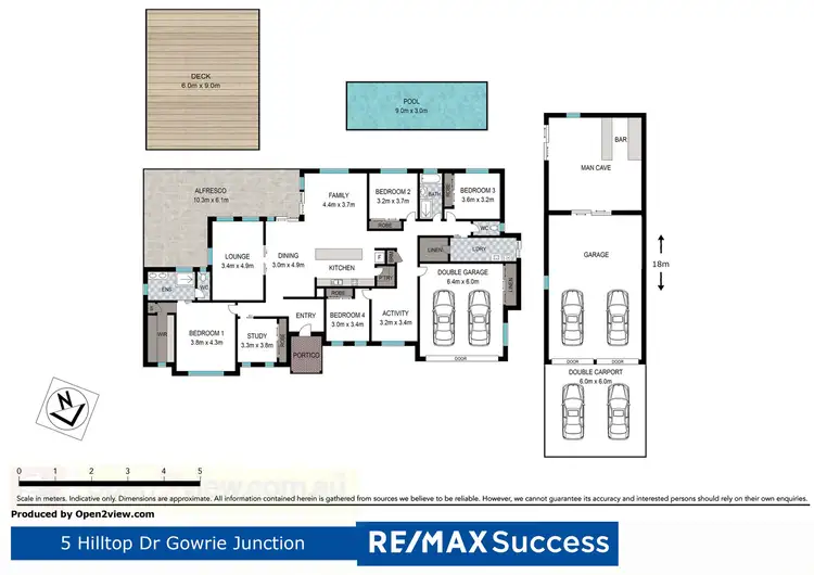 Floorplan of Homely house listing, 5 Hilltop Drive, Gowrie Junction QLD 4352