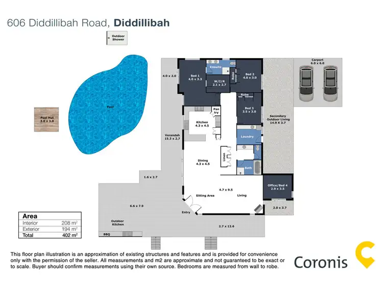 Floorplan of Homely house listing, 606 Diddillibah Road, Diddillibah QLD 4559
