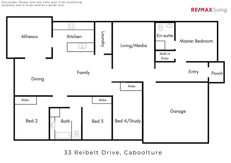 Floorplan of Homely house listing, 33 Reibelt  Drive, Caboolture QLD 4510