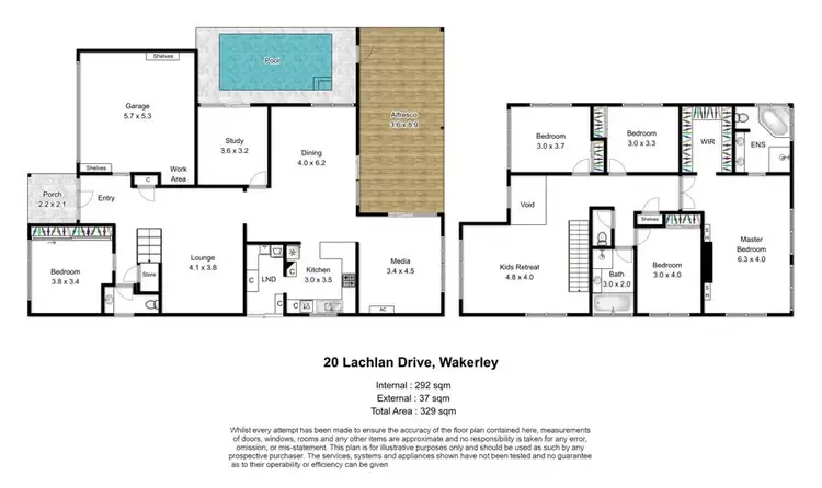 Floorplan of Homely house listing, 20 Lachlan Drive, Wakerley QLD 4154