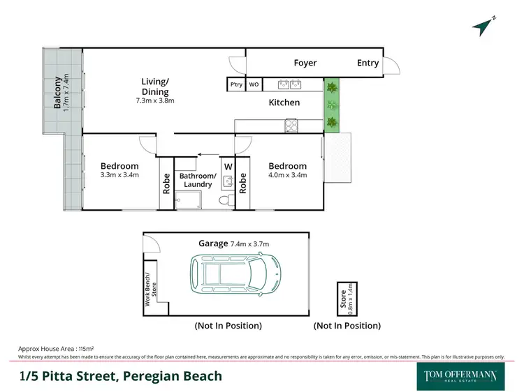 Floorplan of Homely unit listing, 1/5 Pitta Street, Peregian Beach QLD 4573