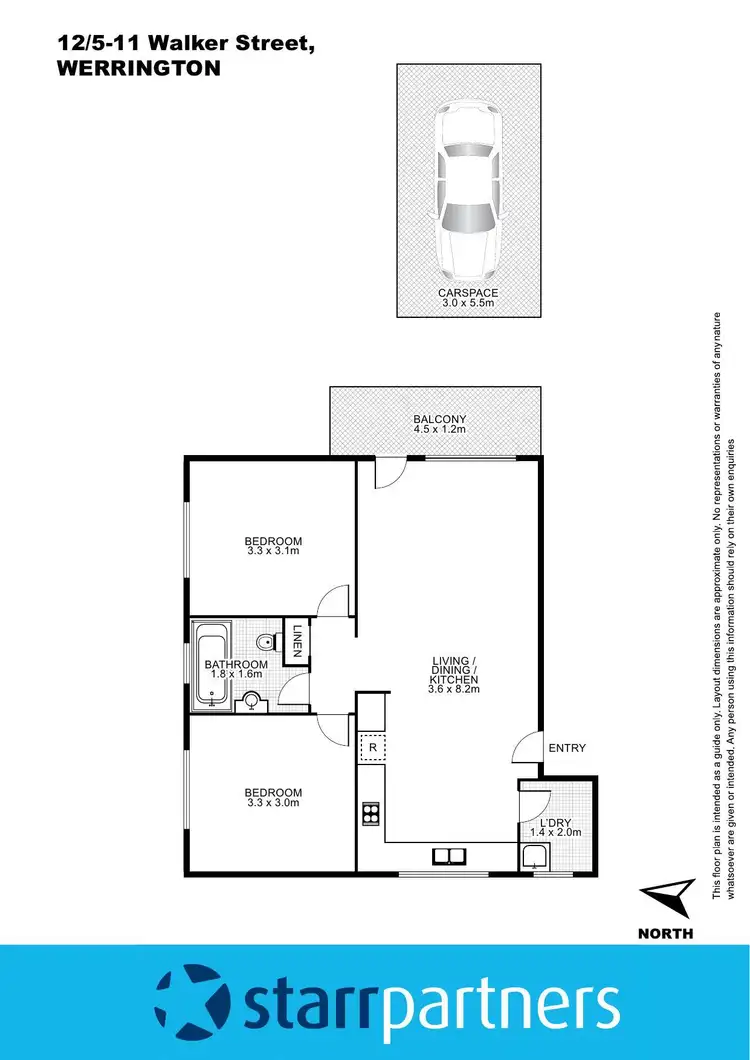 Floorplan of Homely unit listing, 12/5-11 Walker Street, Werrington NSW 2747