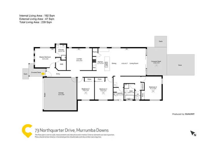 Floorplan of Homely house listing, 73 Northquarter Drive, Murrumba Downs QLD 4503