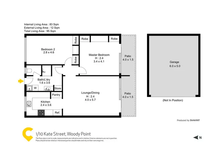 Floorplan of Homely unit listing, 1/10 Kate Street, Woody Point QLD 4019