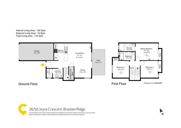 Floorplan of Homely townhouse listing, 26/50 Joyce Crescent, Bracken Ridge QLD 4017