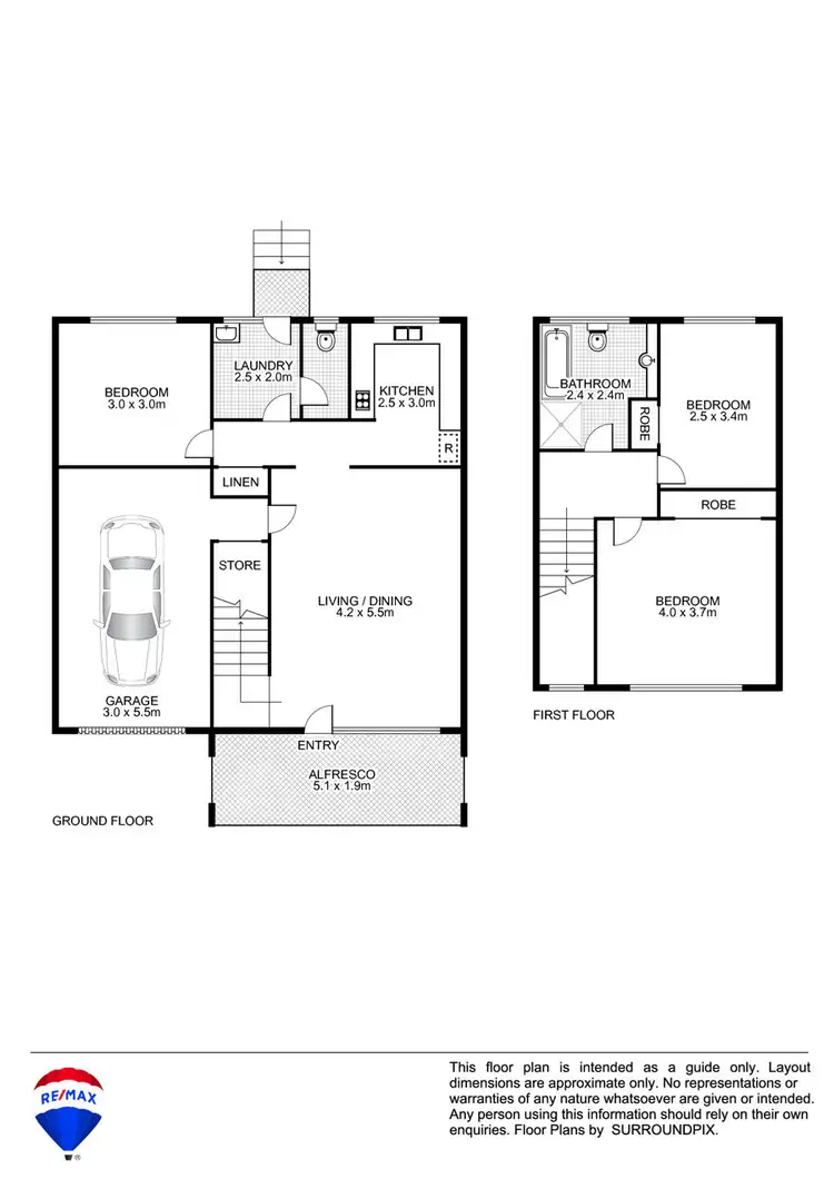 Floorplan of Homely townhouse listing, 5/30-32 ALBERT STREET, Werrington NSW 2747