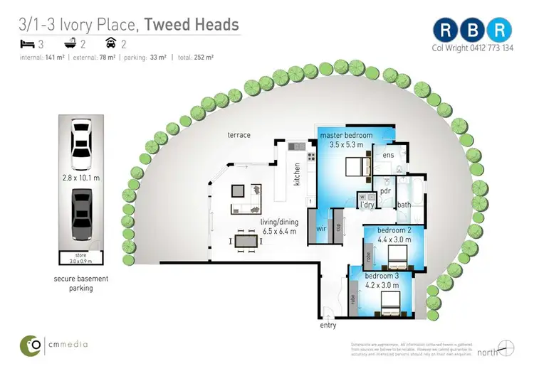 Floorplan of Homely unit listing, 3/1-3 Ivory Place, Tweed Heads NSW 2485